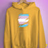 Transgender Pride Flag Ripped Reveal Hoodie - Mustard
